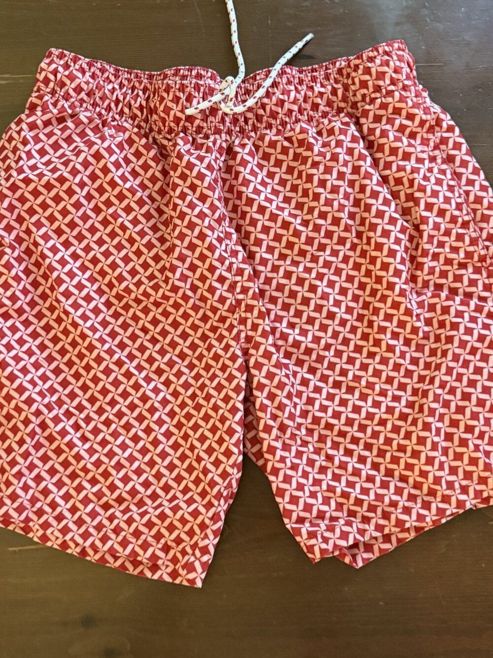 Mens Red and Pink Swim Shorts Goodfellow & Co Size Small